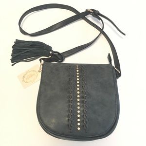 NWT Cross body leather gray purse
